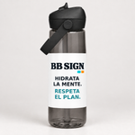 Hidrata la mente. Respeta el plan. — Flip-straw 25 oz — front-facing print