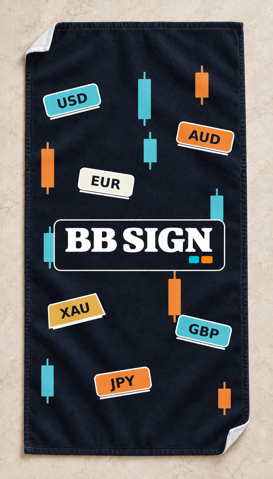 BB SIGN Hand Towel — market — open towel studio visualization