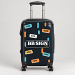 BB SIGN Travel Suitcase — market — product visualization based on Printful specifications