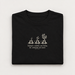BBS-SINGLE|Black|folded|AI product mockup — Begin Again oversized T-shirt folded studio view