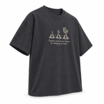 Begin Again — Oversized Graphic T-Shirt, Dark Grey, product angle on white background