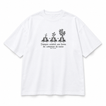 Begin Again — Oversized Graphic T-Shirt, White, , product front on white background