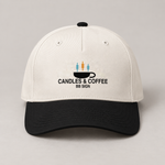 BBS-SINGLE|Natural / Black|studio|Candles & Coffee — Two-Tone Cap, studio view