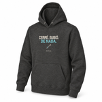 Cerré. Subió. De Nada. — Premium Hoodie, Charcoal Heather, product angle on white background