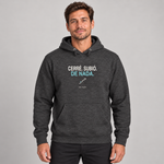 BBS-SINGLE|Charcoal Heather|front|Cerré. Subió. De Nada. — Premium Hoodie on model