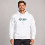 BBS-SINGLE|White|front|Cerré. Subió. De Nada. — Premium Hoodie on model