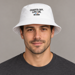 BBS-SINGLE|White|front|Charts Off. Life On. — Bucket Hat, model front