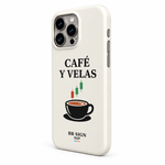 Coffee & Candles / Café y Velas · Phone Case, As shown, product angle on white background