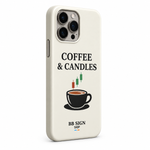 Coffee & Candles / Café y Velas · Phone Case, As shown, product angle on white background