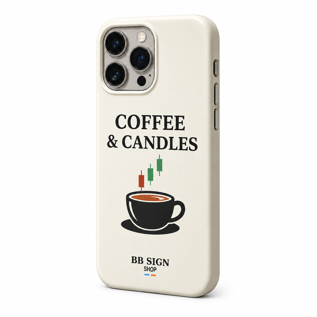Coffee & Candles / Café y Velas · Phone Case, As shown, , product front on white background