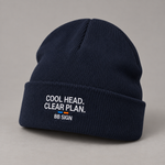 BBS-SINGLE|Navy|studio|Cool Head. Clear Plan. — Knit Beanie, studio product