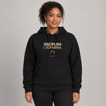 BBS-SINGLE|Black|front|Disciplina > Dopamina. — Premium Hoodie on model