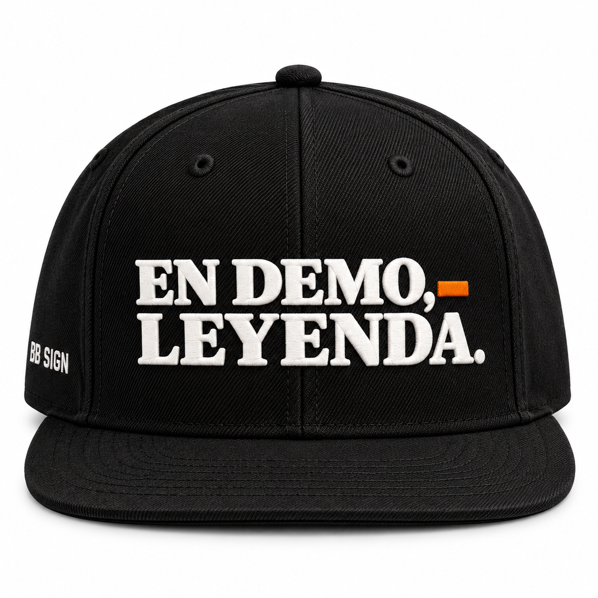 En Demo, Leyenda — Snapback Hat, Black, , product front on white background
