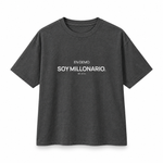 En Demo Soy Millonario — Oversized Trading T-Shirt, Dark Grey, product front on white background