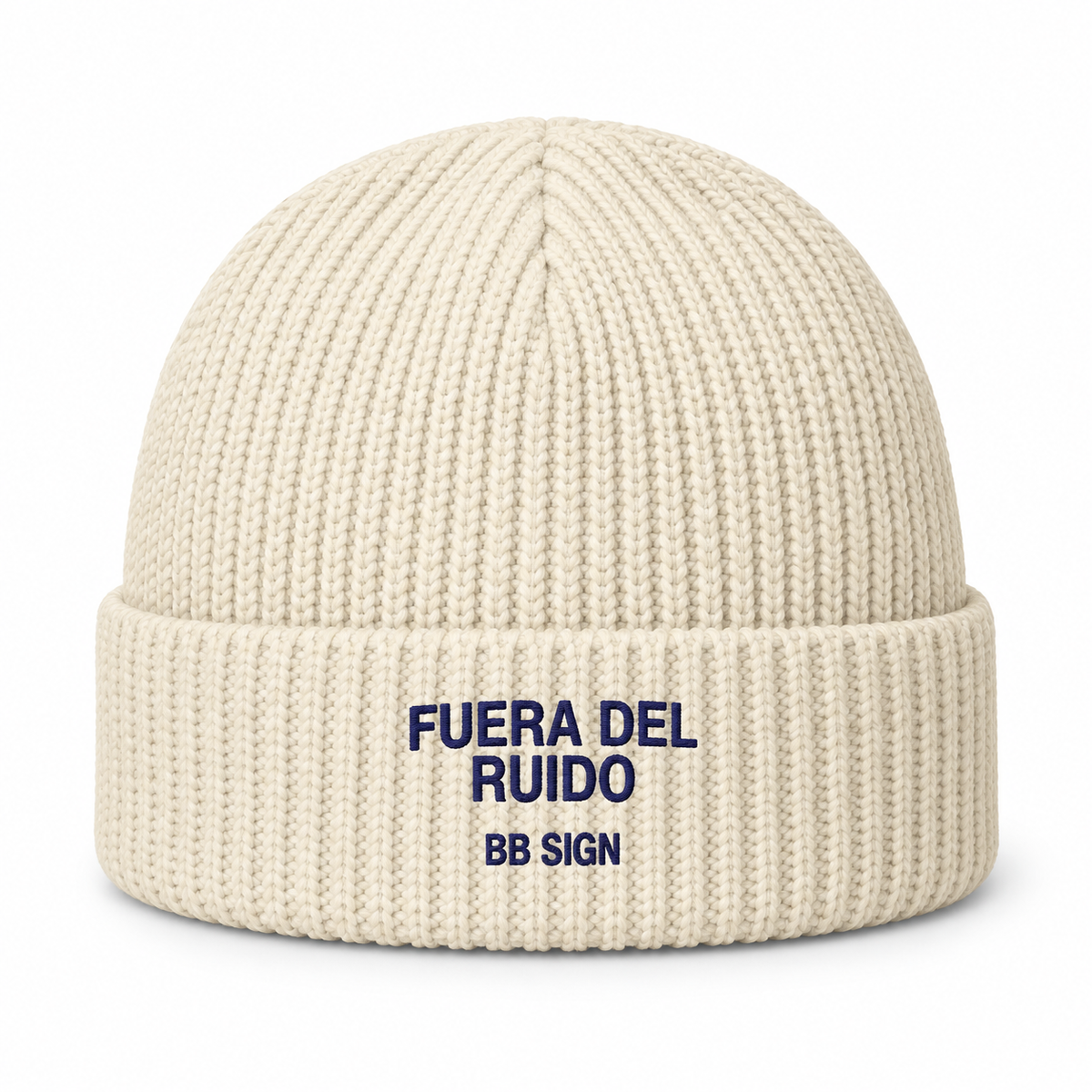Fuera del Ruido — Cable Beanie, Ecru, , product front on white background