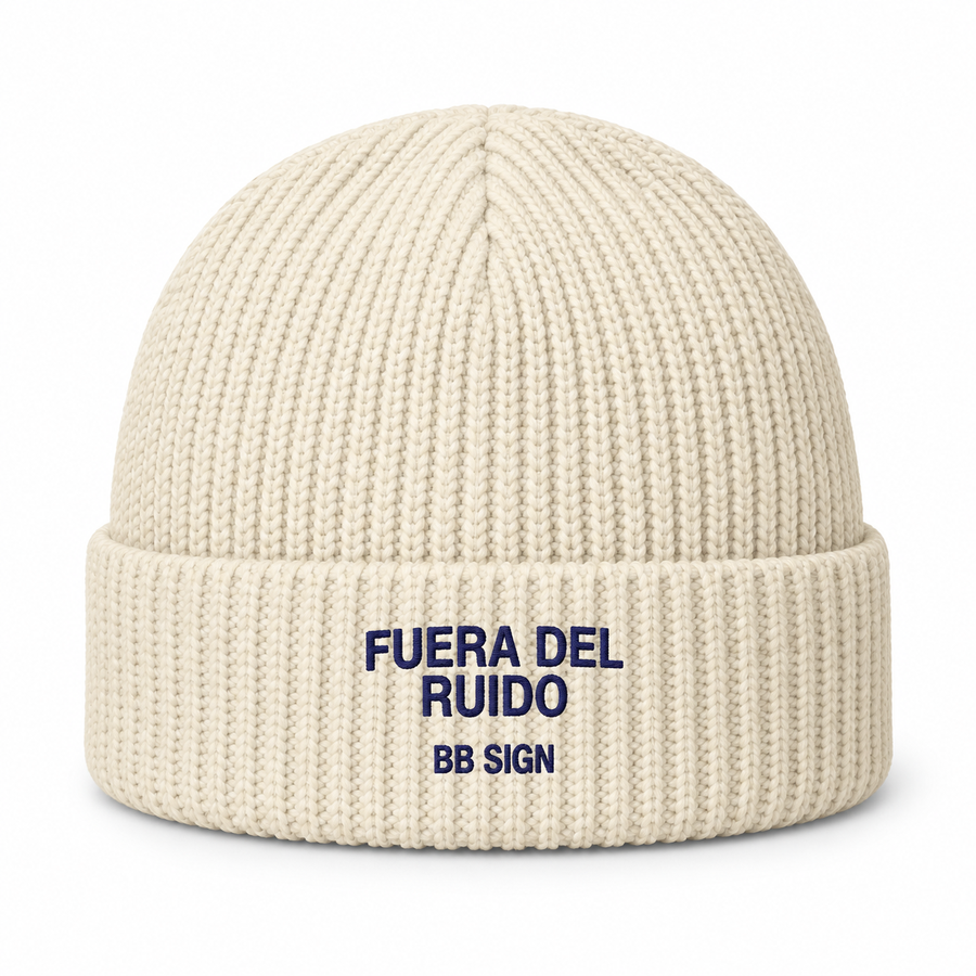 Fuera del Ruido — Cable Beanie, Ecru, , product front on white background