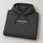 BBS-SINGLE|Charcoal Heather|folded|Funded Trader One Day — Trading Hoodie | BB SIGN folded studio view