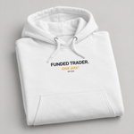 BBS-SINGLE|White|folded|Funded Trader One Day — Trading Hoodie | BB SIGN folded studio view