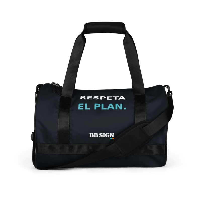 Bolsa de gym BB SIGN — Respeta el plan. — vista frontal