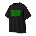 Green Factory Indicator — Oversized Trading T-Shirt, Black, product angle on white background