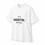 Martin — Not Gala — Oversized Trading T-Shirt, White, product angle on white background