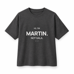 Martin — Not Gala — Oversized Trading T-Shirt, Dark Grey, product front on white background