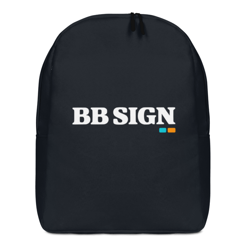 Mochila minimalista BB SIGN — BB SIGN — vista frontal