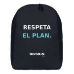 Mochila minimalista BB SIGN — Respeta el plan. — vista frontal