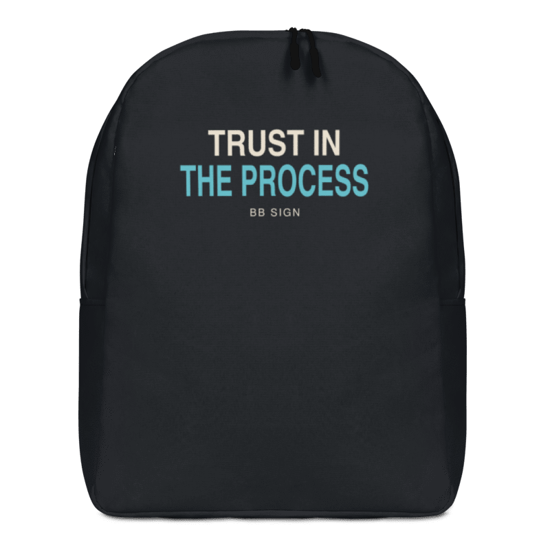 BB SIGN Minimalist Backpack Trust in the Process front