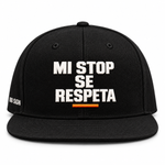 Mi Stop Se Respeta — Snapback Hat, Black, , product front on white background