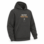 Mi Stop Tiene Fans. — Premium Hoodie, Charcoal Heather, product angle on white background