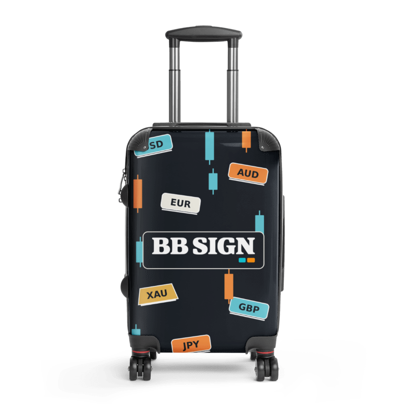 BB SIGN — Travel Suitcase — Market Cartoon — mockup Printful