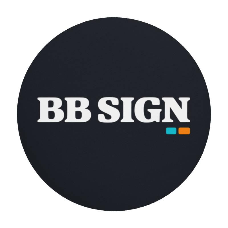 Mouse pad redondo BB SIGN — Signature — vista superior