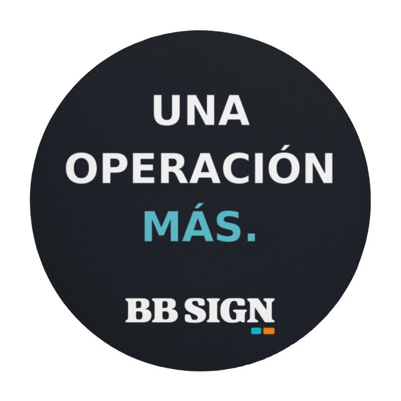 Mouse pad redondo BB SIGN — Una operación más. — vista superior