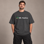 Mr. Positivo — mr positivo oversized gray front cobrizo.png — original copper-haired character, concept mockup
