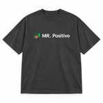 Mr. Positivo — Oversized T-Shirt, Dark Grey, , product front on white background
