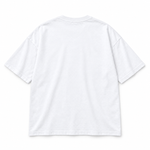 Mr. Positivo — Oversized T-Shirt, White, product back on white background