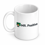 Mr. Positivo — Original Character Mug, White, product detail on white background