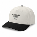 No Chase Club — Two-Tone Cap, Natural / Black, , product angle on white background