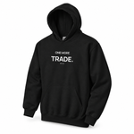 One More Trade — Trading Hoodie | BB SIGN, Black, product angle on white background