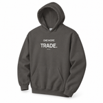 One More Trade — Trading Hoodie | BB SIGN, Charcoal, product angle on white background