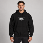 BBS-SINGLE|Black|front|One More Trade — Trading Hoodie | BB SIGN on model (Spanish)