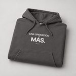 BBS-SINGLE|Charcoal|folded|One More Trade — Trading Hoodie | BB SIGN folded studio view (Spanish)