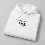 BBS-SINGLE|White|folded|One More Trade — Trading Hoodie | BB SIGN folded studio view (Spanish)