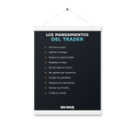 Póster con colgador BB SIGN — Los mandamientos del trader