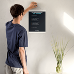 Póster con colgador BB SIGN — Los mandamientos del trader — escala