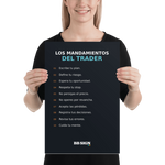 Póster mate BB SIGN — Los mandamientos del trader — escala