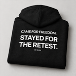 BBS-SINGLE|Black|folded|Retest Lifestyle — Trading Zip Hoodie | BB SIGN folded studio view (English)