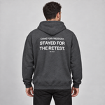 BBS-SINGLE|Dark Heather|front|Retest Lifestyle — Trading Zip Hoodie | BB SIGN on model (English)
