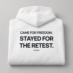 BBS-SINGLE|White|folded|Retest Lifestyle — Trading Zip Hoodie | BB SIGN folded studio view (English)